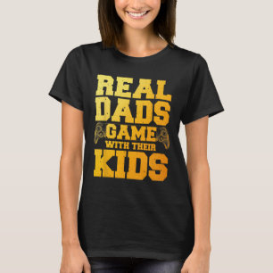 Camiseta Arte engraçada de pai gamer para homens pai papai