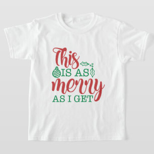 Camiseta arte engraçada de palavra de Feliz de Natal