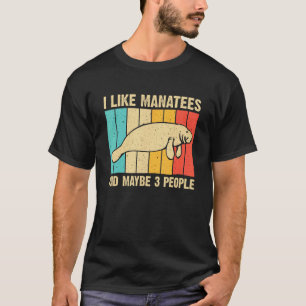 Camiseta Arte engraçada de peixe-boi para homens e mulheres