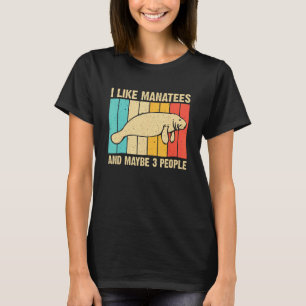 Camiseta Arte Engraçada de Peixe-boi Para Homens Mulheres V