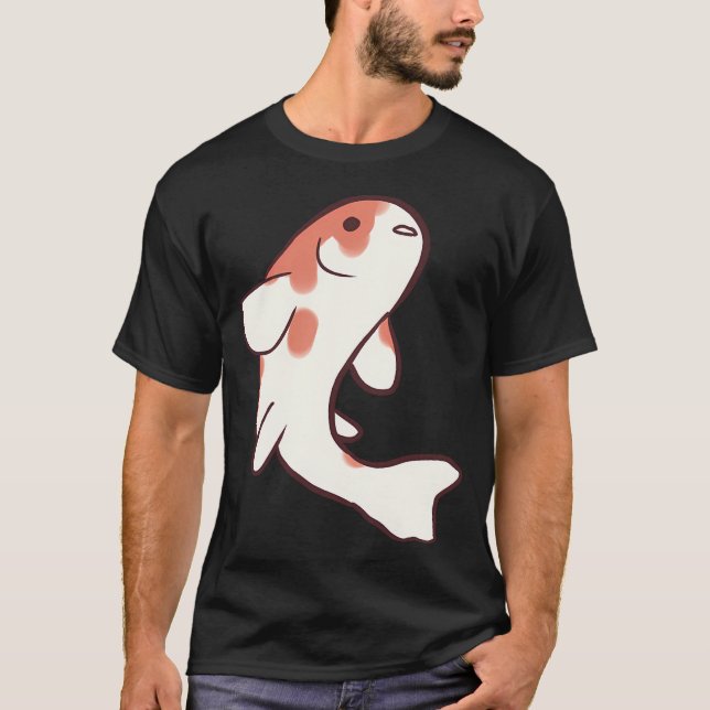 Camiseta Arte engraçada de peixes Koi (Frente)