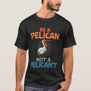 Camiseta Arte engraçada de pelicano para homens mulheres cr