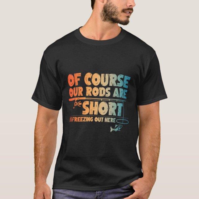 Camiseta Arte Engraçada De Pesca Do Gelo Para Homens Pescad (Frente)