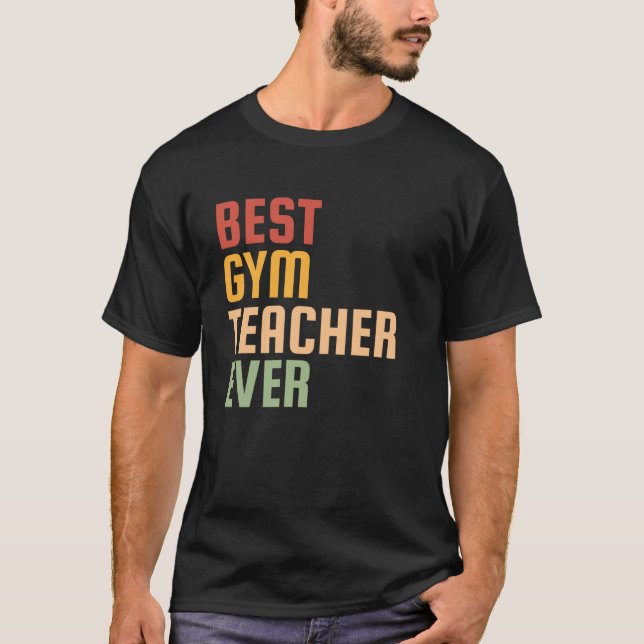 Camiseta Arte engraçada de professor de ginástica para home (Frente)