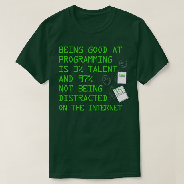 Camiseta Arte Engraçada De Programação Para Homens Mulheres (Frente do Design)