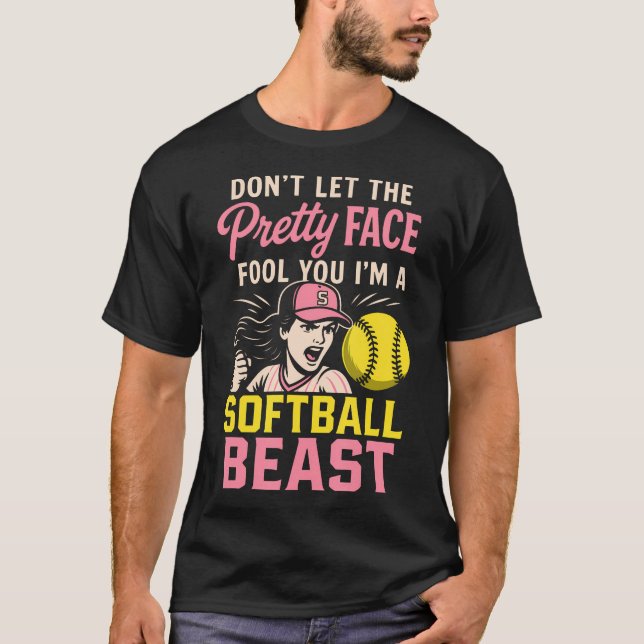Camiseta Arte Engraçada de Softball Para Softball (Frente)