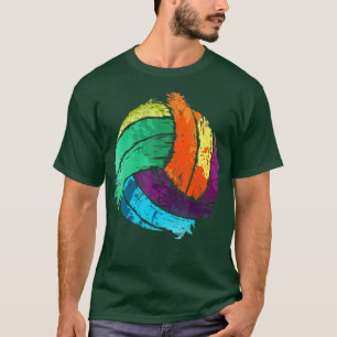 Camiseta Arte Engraçada De Voleibol Para Meninas Volleyba