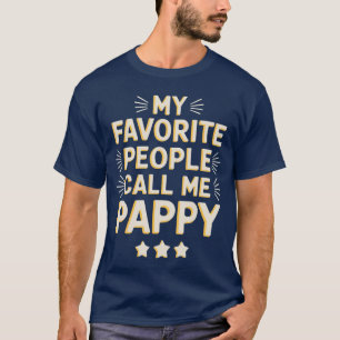 Camiseta Arte engraçada do Pappy para o avô Avô do neto