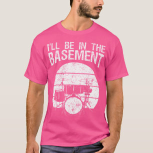 Camiseta Arte Engraçada Para Homens Drum Conjunto De Bebida