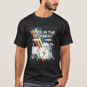 Camiseta Arte Engraçada Para Homens Drum Conjunto De Bebida