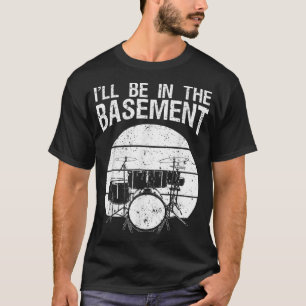 Camiseta Arte Engraçada Para Homens Drum Conjunto De Bebida
