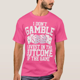 Camiseta Arte Engraçada Para Jogador De Poker Casino Gamble