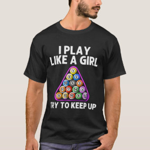 Camiseta Arte Engraçada Para Mulheres Meninas Mãe 8 Bola Po