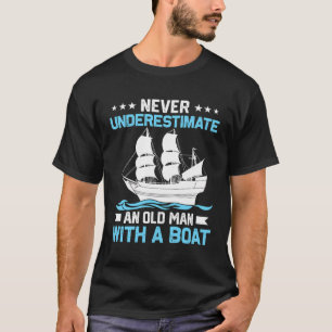 Camiseta Arte Engraçada Para Velejadores Velhos Velejando