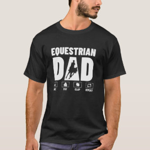 Camiseta Arte Equestre Divertida Para Homens Pai Cavaleiro