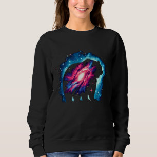 Camiseta Arte Espacial Cinzenta Cósmica legal Galáxia Urso
