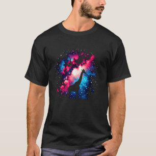 Camiseta Arte Espacial Cósmica legal Girafa Galáxica