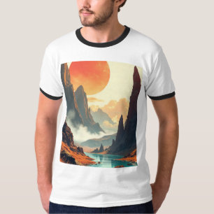 Camiseta Arte espacial exclusiva para casa, escritório e ed