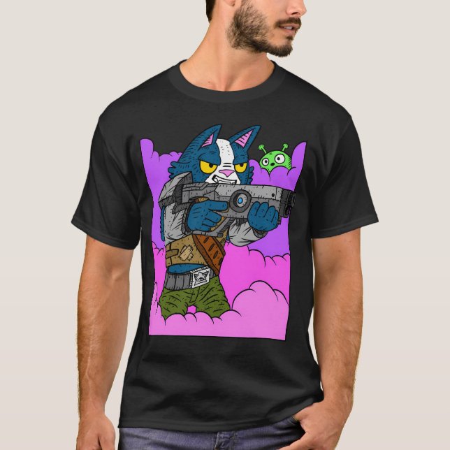 Camiseta Arte Espacial Final Da Avocato E Bola De Lua. (Frente)
