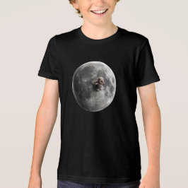 Camiseta Arte Espacial Lua Surrealista Verme Lua Cheia