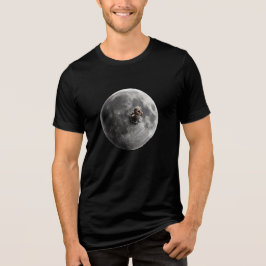 Camiseta Arte Espacial Lua Surrealista Verme Lua Cheia