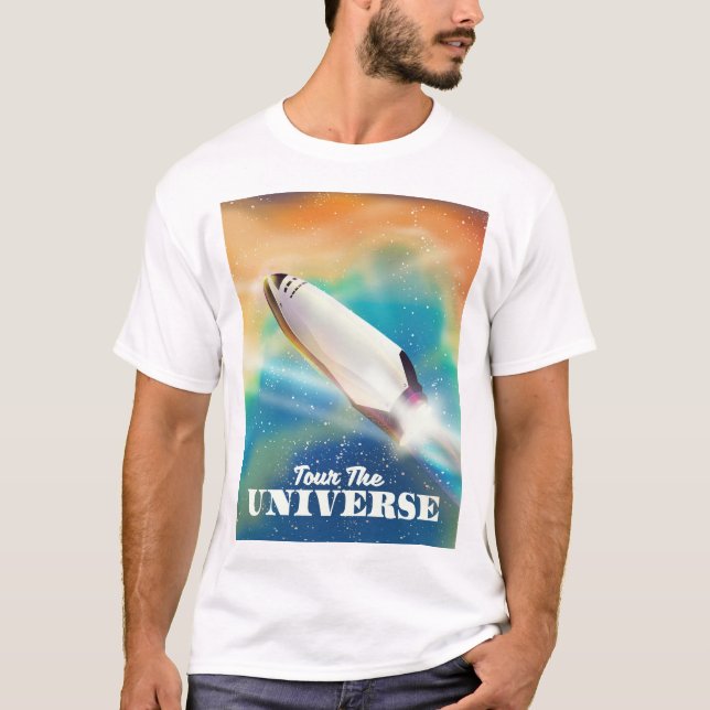 Camiseta Arte espacial Tour The Universe. (Frente)