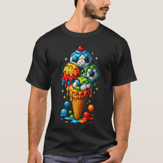 Camiseta Arte Esportiva de Futebol com Efeito de Gotejament