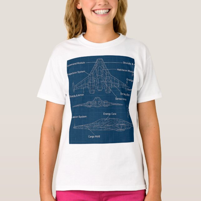 Camiseta "Arte Esquema Futurística" (Frente)