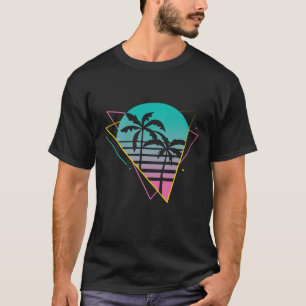 Camiseta Arte Estética do Triângulo do Pôr do Sol da Palmei