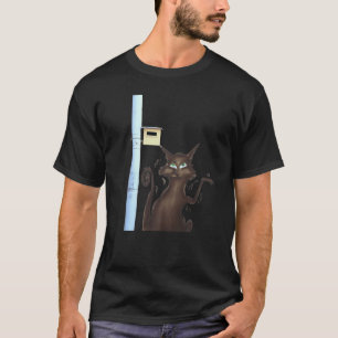Camiseta Arte estranha de gato gata maluca
