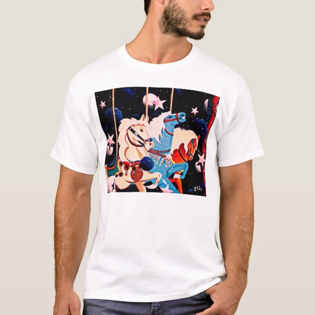 Camiseta arte estrelado do carrossel (Frente)
