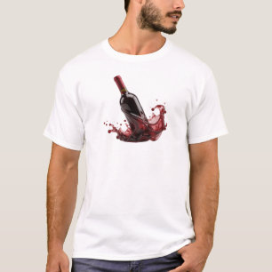 Camiseta Arte Expressiva de VINHO ABSTRATO Fresco