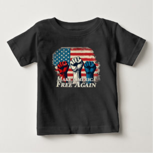 Camiseta Arte Faça a América Livre Novamente