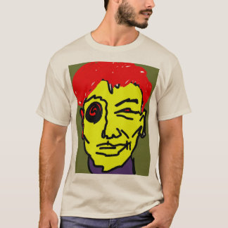 Camiseta Arte Facial Expressionista Abstrata Retro com Cabe