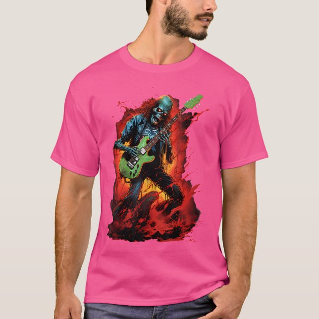 Camiseta Arte Fantástica Clássica 80S Forte Rock N Roll (Frente)