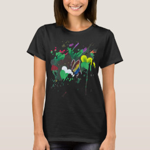 Camiseta Arte feita à mão - Borboleta em Flor