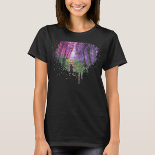 Camiseta Arte feita à mão - Caminhando sozinho