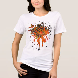 Camiseta Arte feita à mão - Pôr do sol dourado