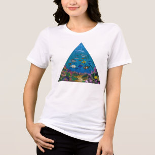 Camiseta Arte feita à mão - profundezas do oceano