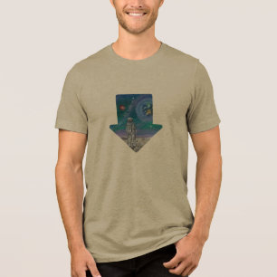 Camiseta Arte feita à mão - Vista da Terra