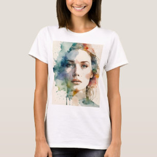 Camiseta Arte feminina de exposição dupla