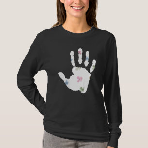 Camiseta Arte Flor Unisex Gráfico de Impressão de Mão Flora