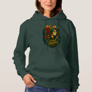 Camiseta Arte Floral da Deusa da Lua dos Sonhos Eternos