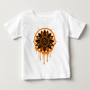 Camiseta Arte Floral de Girassol Moderno Abstrato da Nature