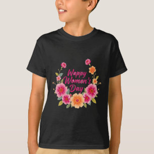 Camiseta Arte Floral do Dia das Mulheres – Celebração de Em