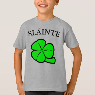 Camiseta Arte Floral do Dia de São Patrício em Shamrock Ver