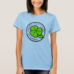 Camiseta Arte Floral do Dia de São Patrício em Shamrock Ver