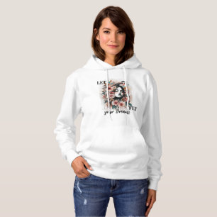 Camiseta Arte Floral Inspiradora com Mulher e Pássaro