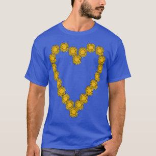 Camiseta Arte Floral Linha Girassol Dia de os namorados H