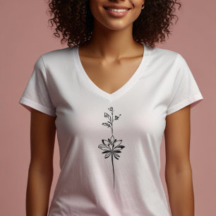 Camiseta "Arte Floral Minimalista" Design elegante